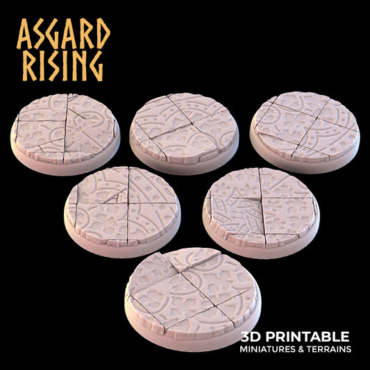 Ornament (Ver. 2) - 6 x runde Sockel 25 mm - Asgard Rising