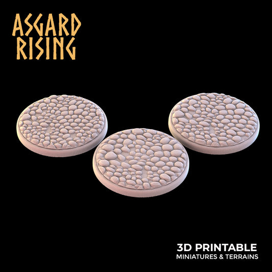PAVEMENT 3 x runde Sockel 40 mm – Asgard Rising