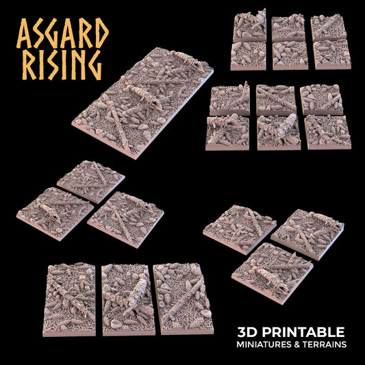 Nadelbaum-Thema, quadratische und rechteckige Sockel - Asgard Rising