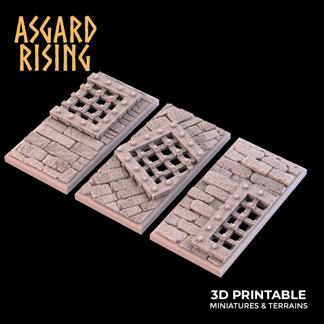Tempelverlies - Satz quadratischer und rechteckiger Sockel - Asgard Rising