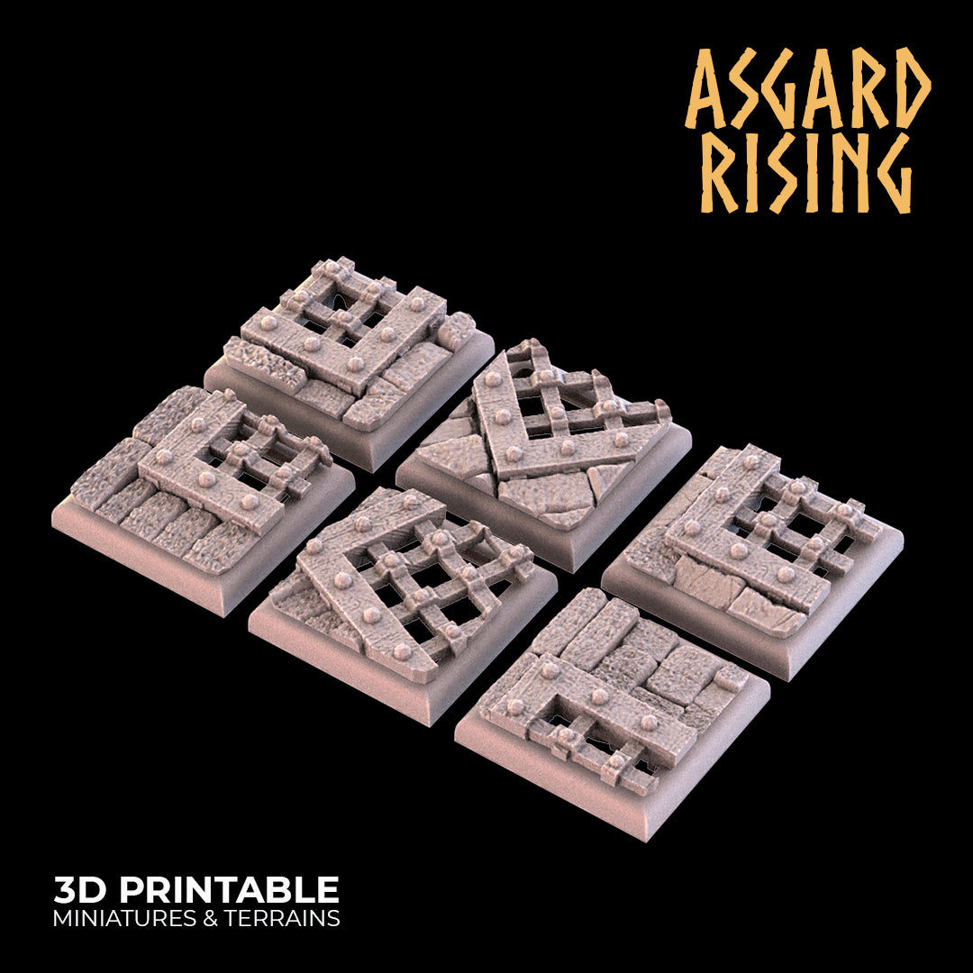 Tempelverlies - Satz quadratischer und rechteckiger Sockel - Asgard Rising