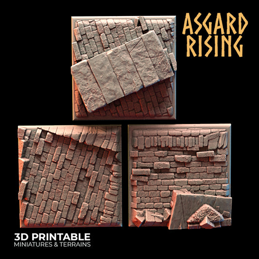 Friedhof - 3x 50 mm quadratische Basis - Asgard Rising