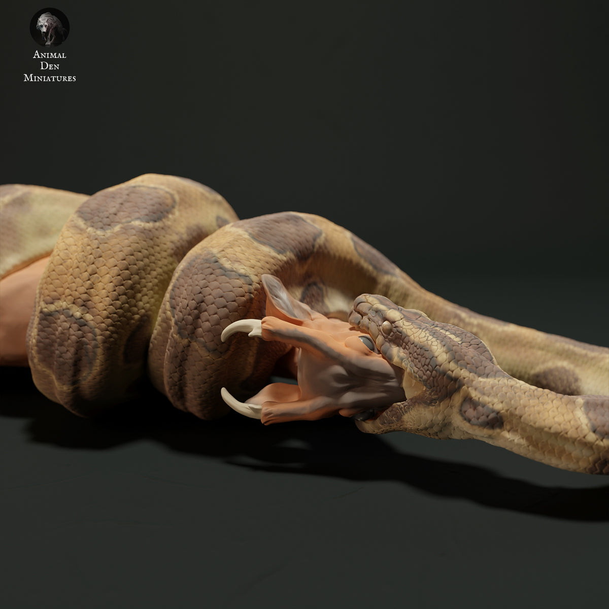 Burmese Python eating Muntjac - Animal Den Miniatures – HammerLine
