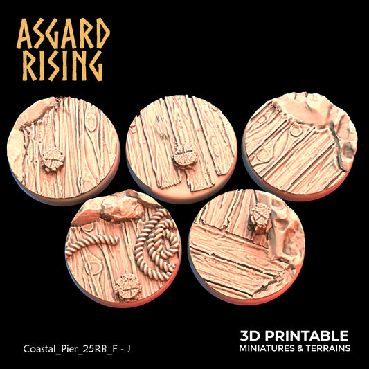 Küstenpier - 5 x 25 mm runde Basis (Vers. 2) - Asgard Rising