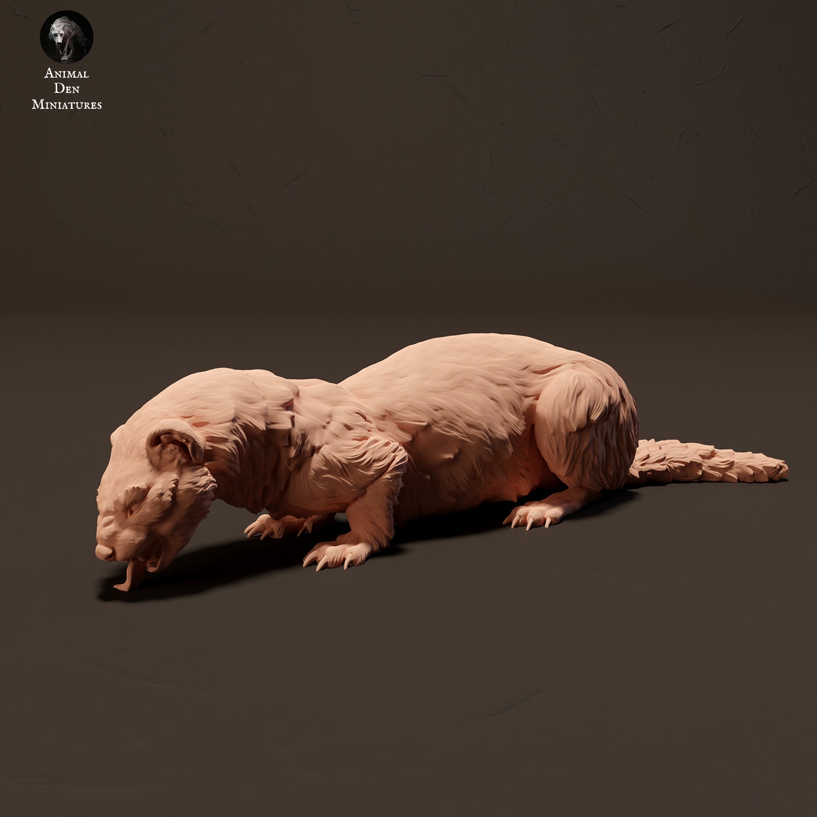 European Polecat Eating - Animal Den Miniatures – HammerLine