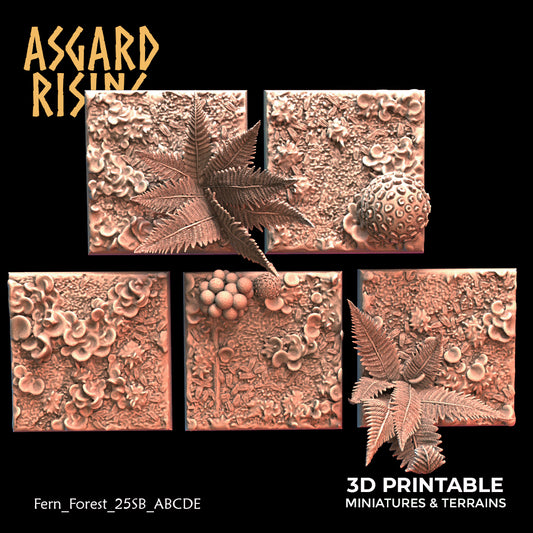 Farnwald - 5 x 25 mm quadratische Basis - Asgard Rising