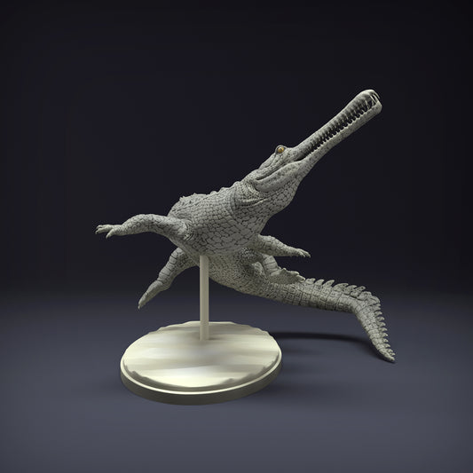 Gharial Swim - Animal Den Miniatures