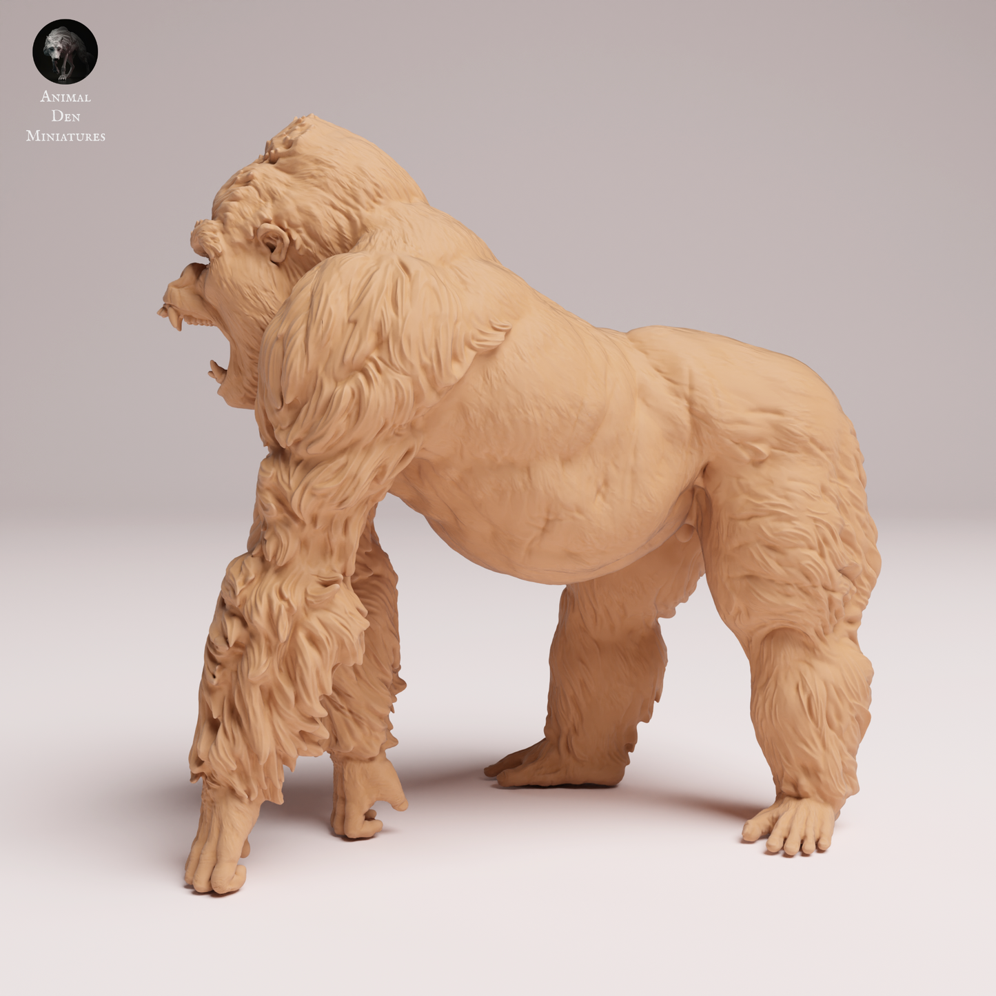 Eastern Lowland Gorilla Aggressive- Silverback - Animal Den Miniatures