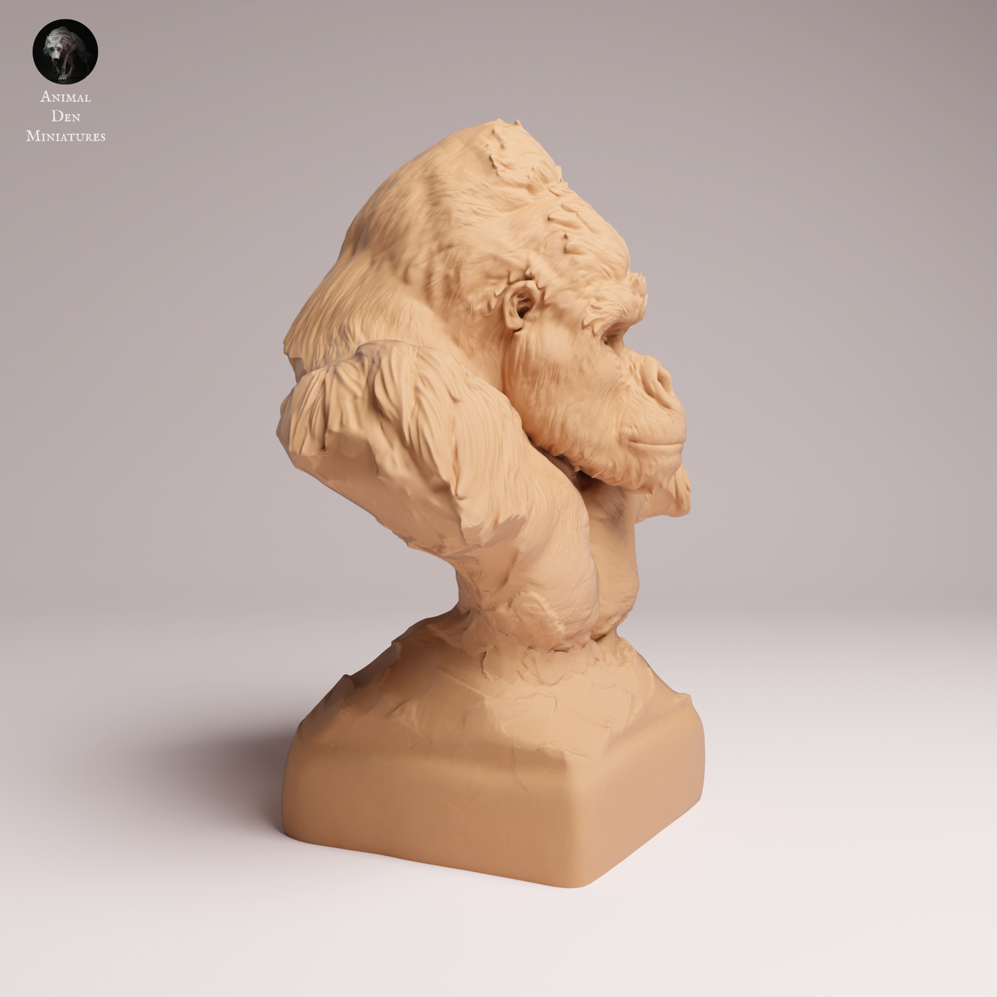 Eastern Lowland Gorilla Bust - Silverback - Animal Den Miniatures