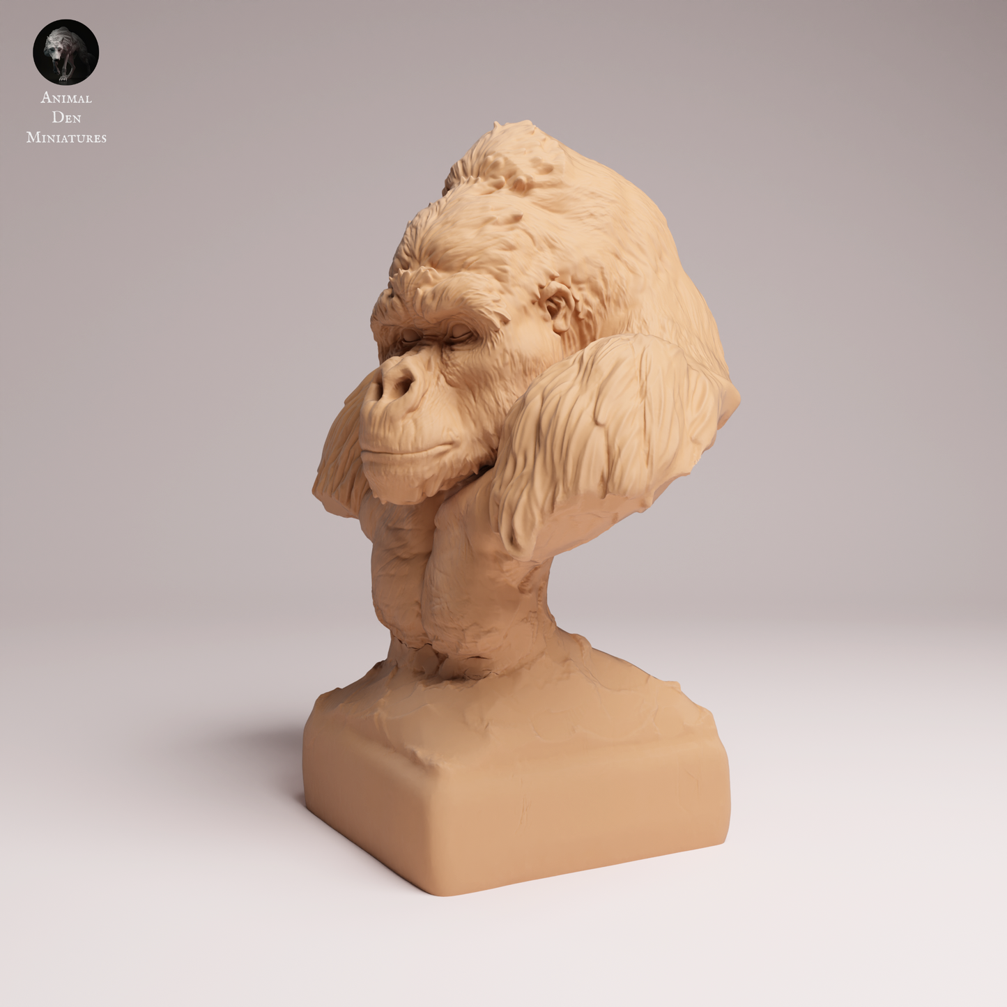 Eastern Lowland Gorilla Bust - Silverback - Animal Den Miniatures