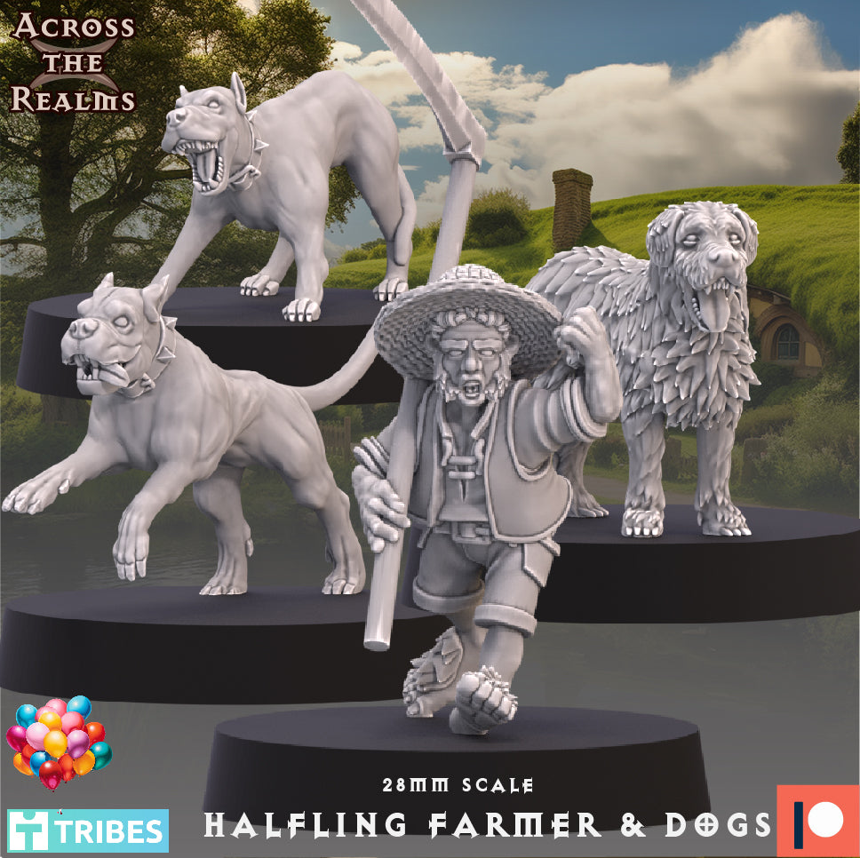 Halfling Farmer & Dogs - Across the Realms – HammerLine