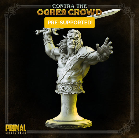 Barbar - Boris - Büste - CONTRA THE OGRES CROWD - MASTERS OF DUNGEONS QUEST - Primal Collectibles