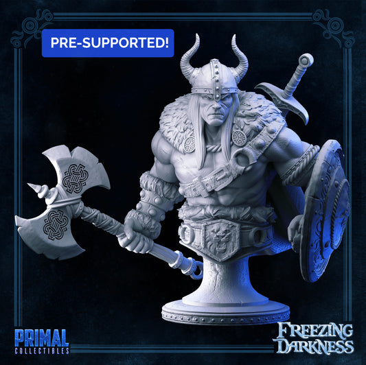 Barbar - Kreyvos - Büste - FREEZING DARKNESS - MASTERS OF DUNGEONS QUEST - Primal Collectibles