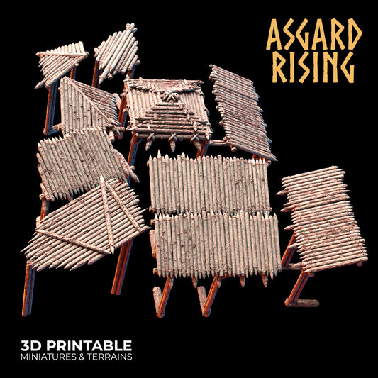 Befestigtes Dorf – Holzdach – Asgard Rising