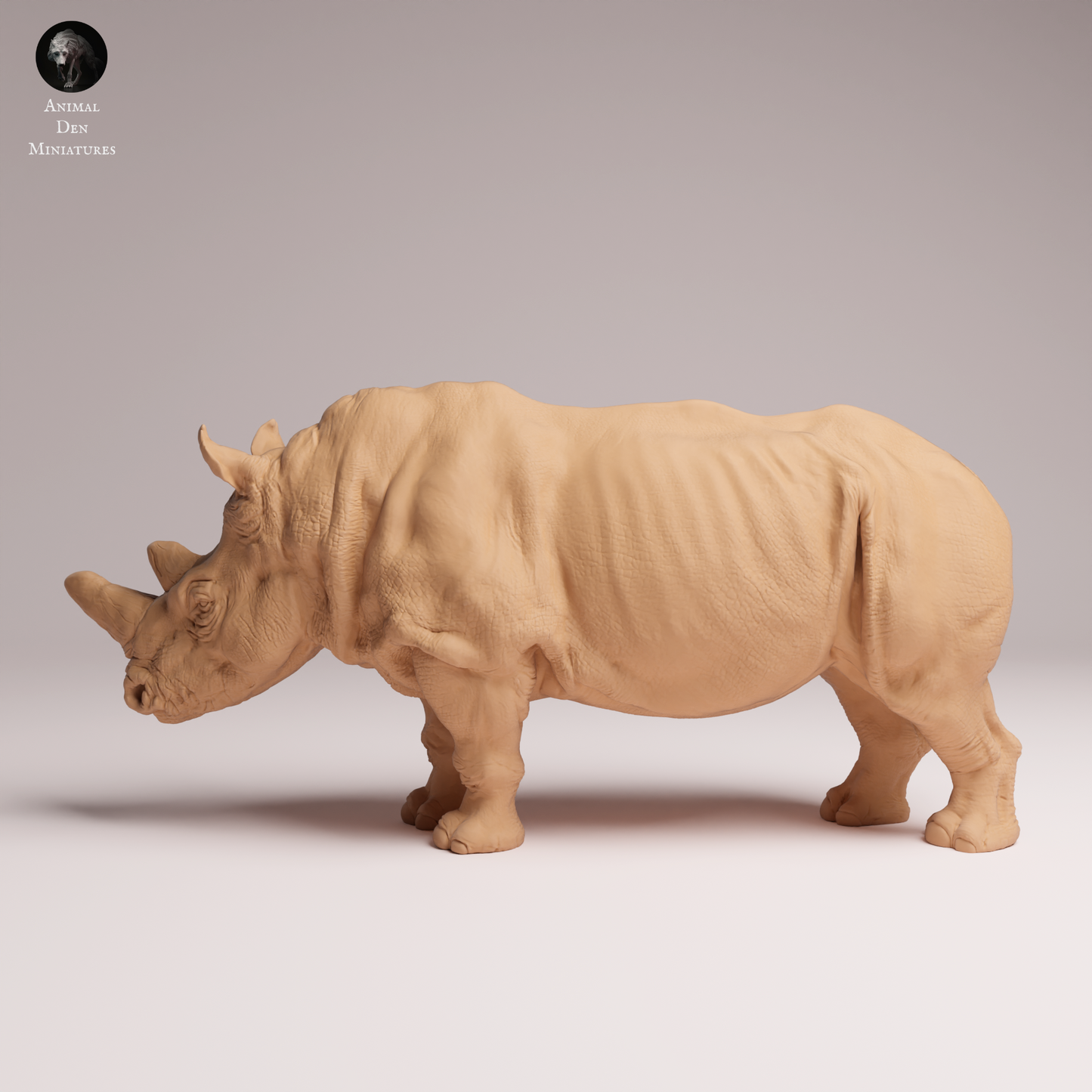 Northern White Rhino - Animal Den Miniatures