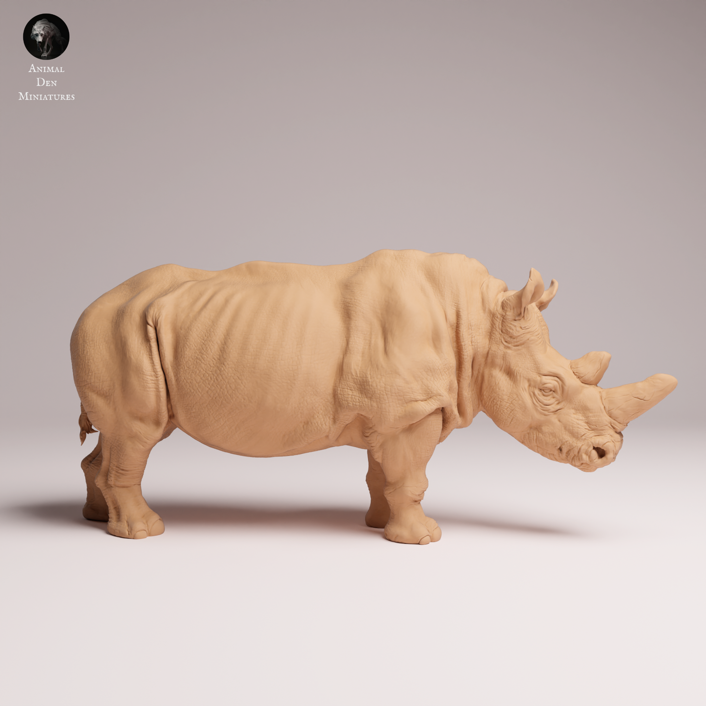 Northern White Rhino - Animal Den Miniatures