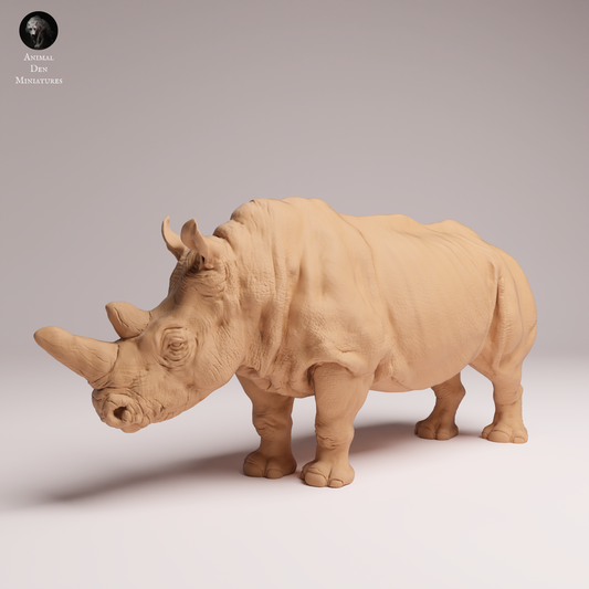 Northern White Rhino - Animal Den Miniatures