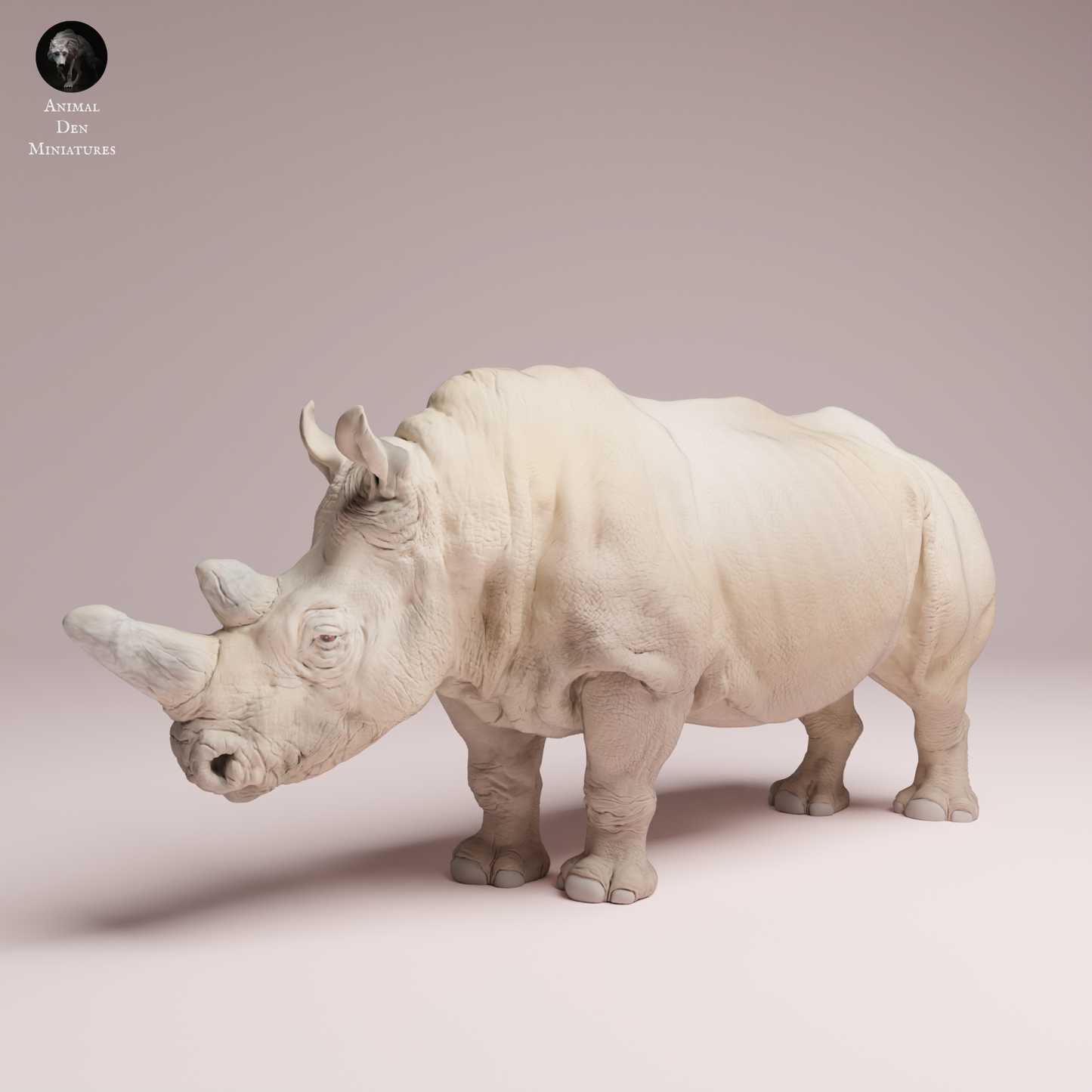 Northern White Rhino - Animal Den Miniatures