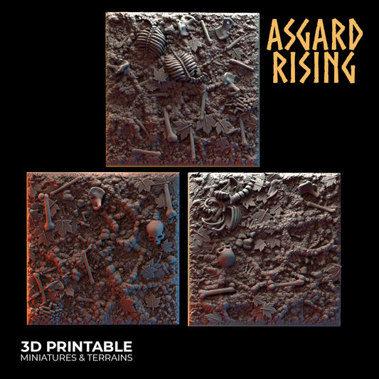 Deepforest - Ritualboden - 3x 40 mm quadratische Basis - Asgard Rising