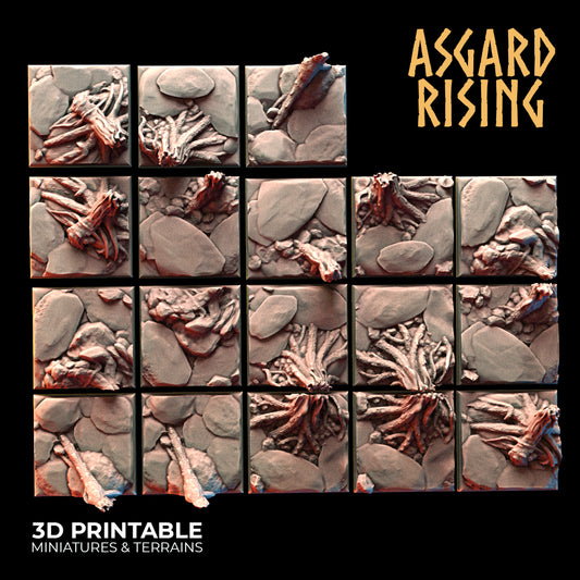 Straßenrand - 18 x 25 mm quadratische Basis - Asgard Rising