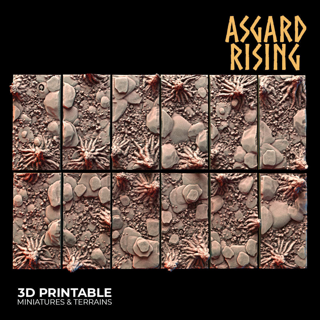 Straßenrand - 12x 50x25mm rechteckige Basis - Asgard Rising