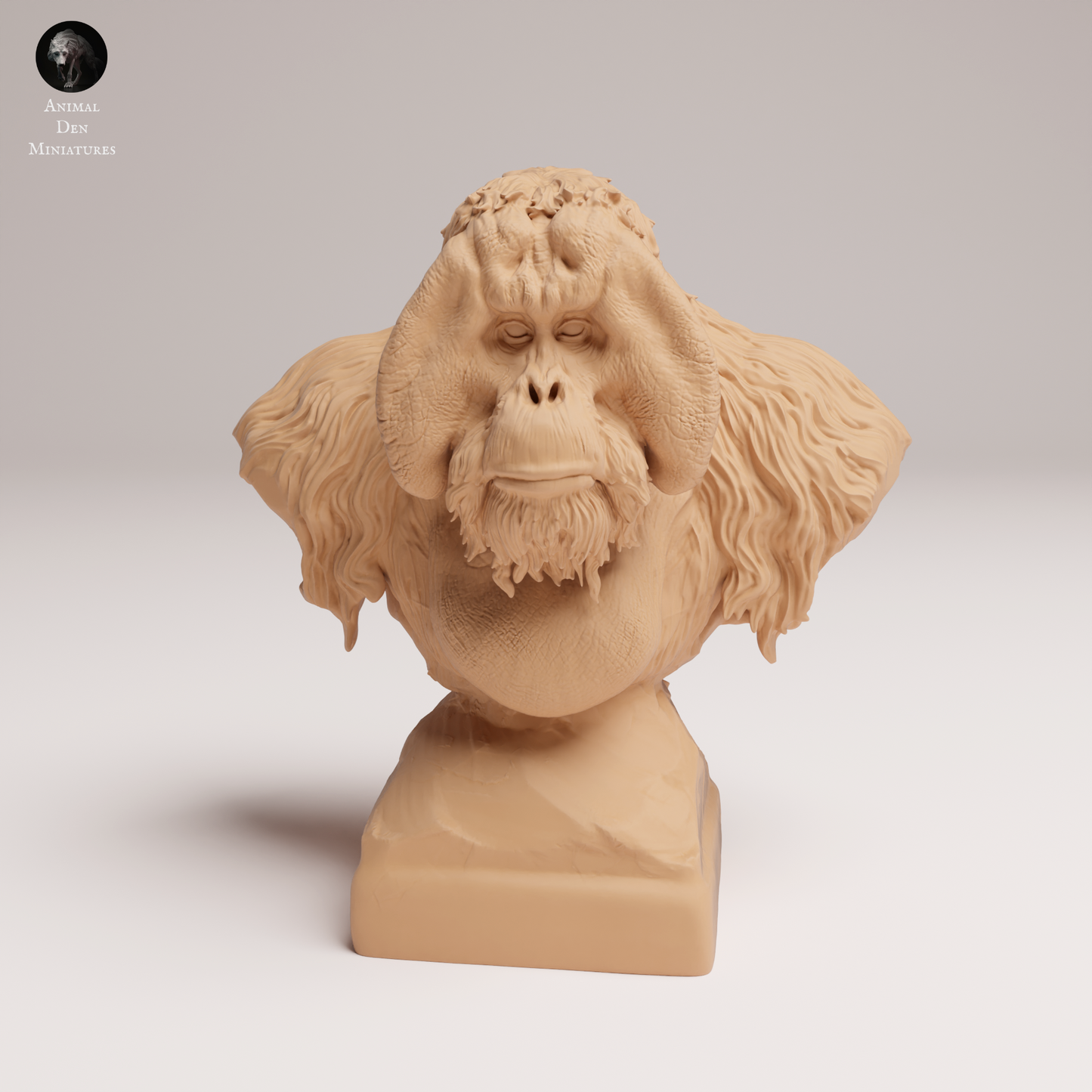 Sumatran Orangutan Bust - Animal Den Miniatures