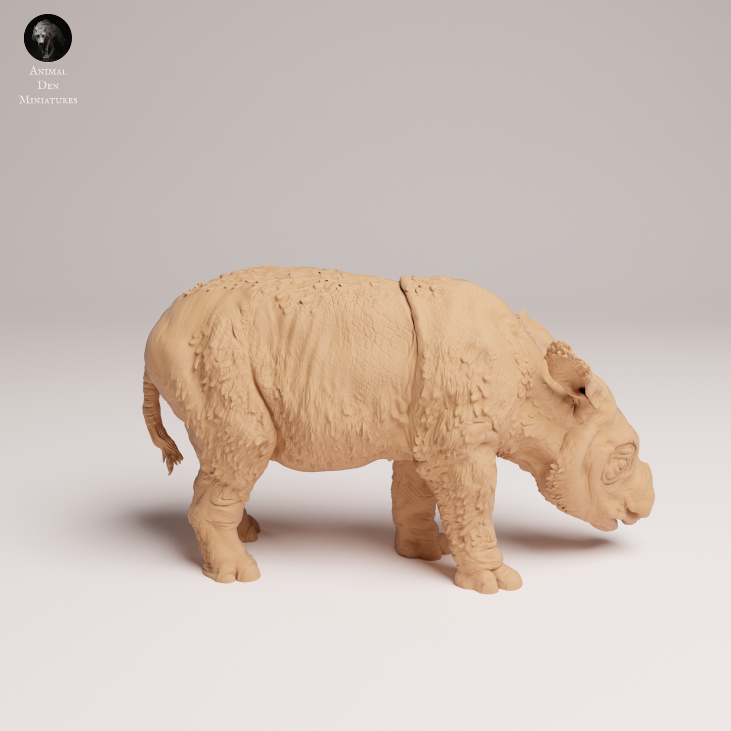 Sumatran Rhino Calf - Animal Den Miniatures