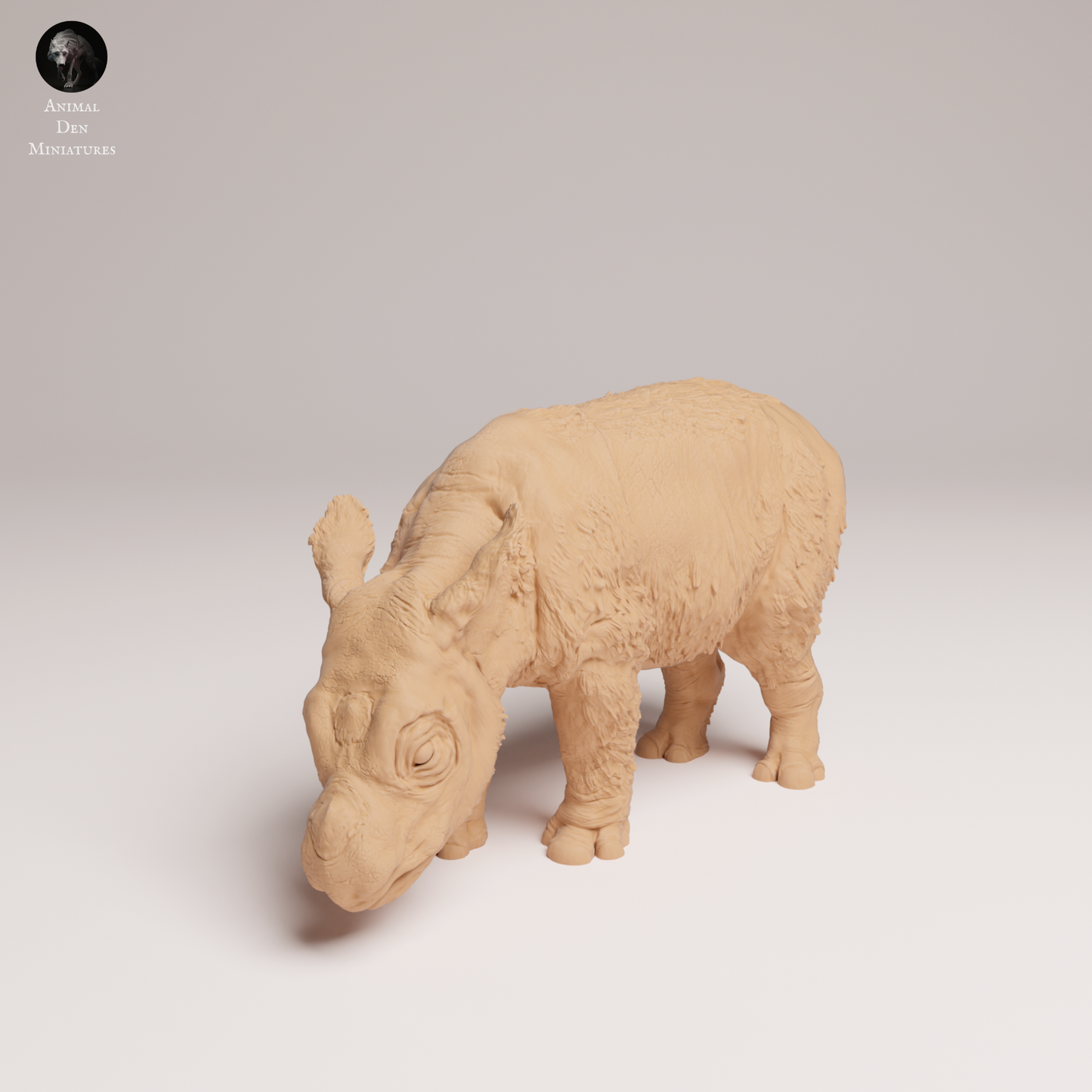Sumatran Rhino Calf - Animal Den Miniatures