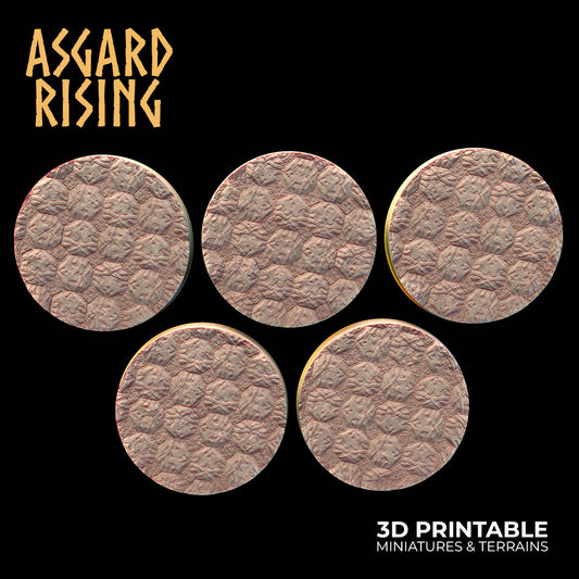 Tavernenfliesen - 5 x 25 mm runde Basis - Asgard Rising
