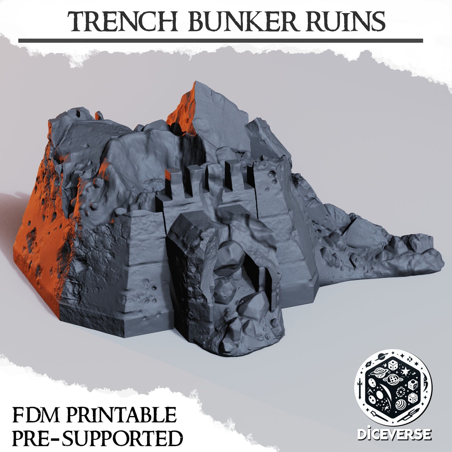 Trench Terrain: Trench Bunker Ruins - Diceverse