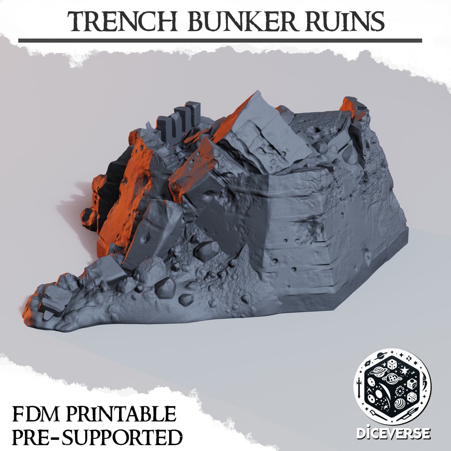 Trench Terrain: Trench Bunker Ruins - Diceverse