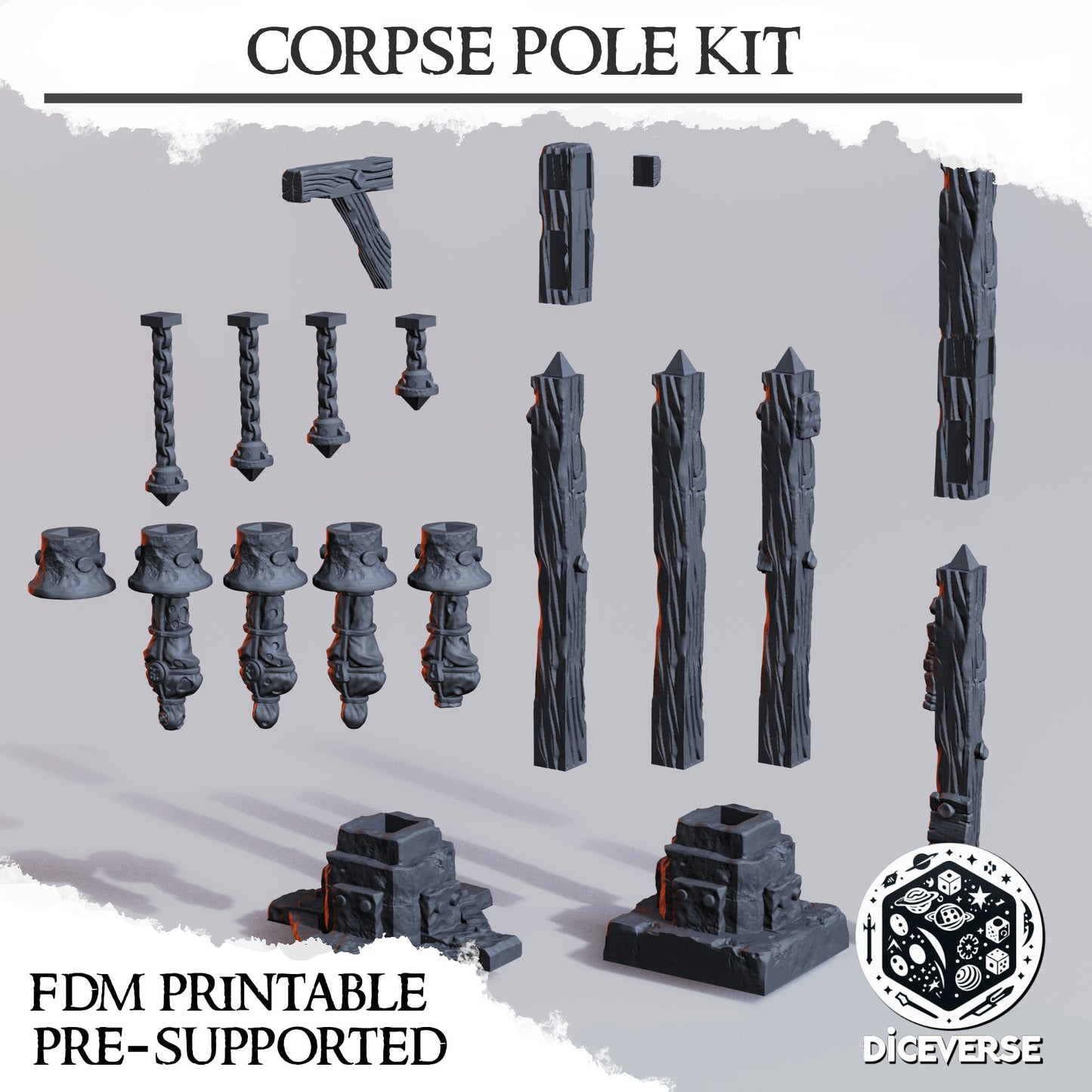 Trench Terrain: Corpse Pole Kit - Diceverse