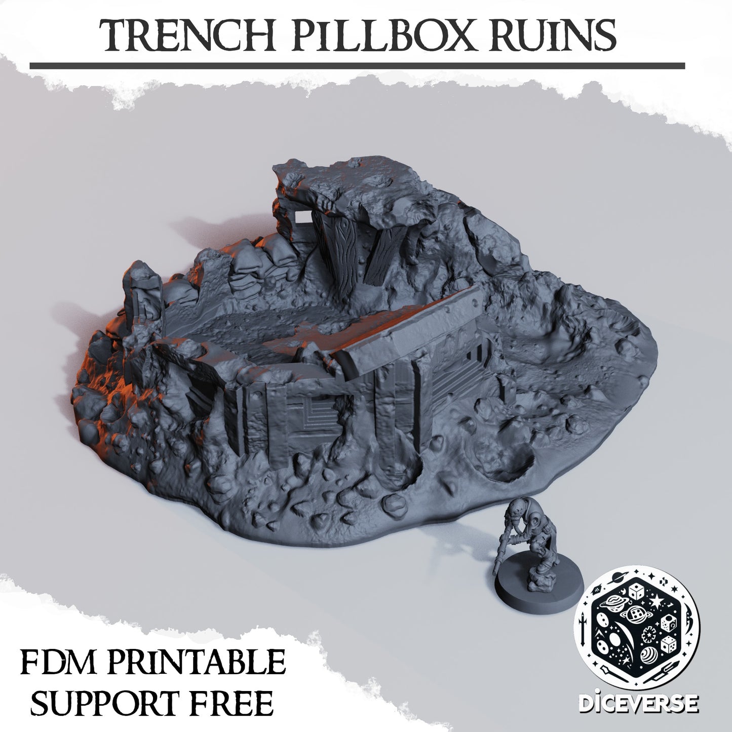 Trench Terrain: Pillbox Ruins - Diceverse