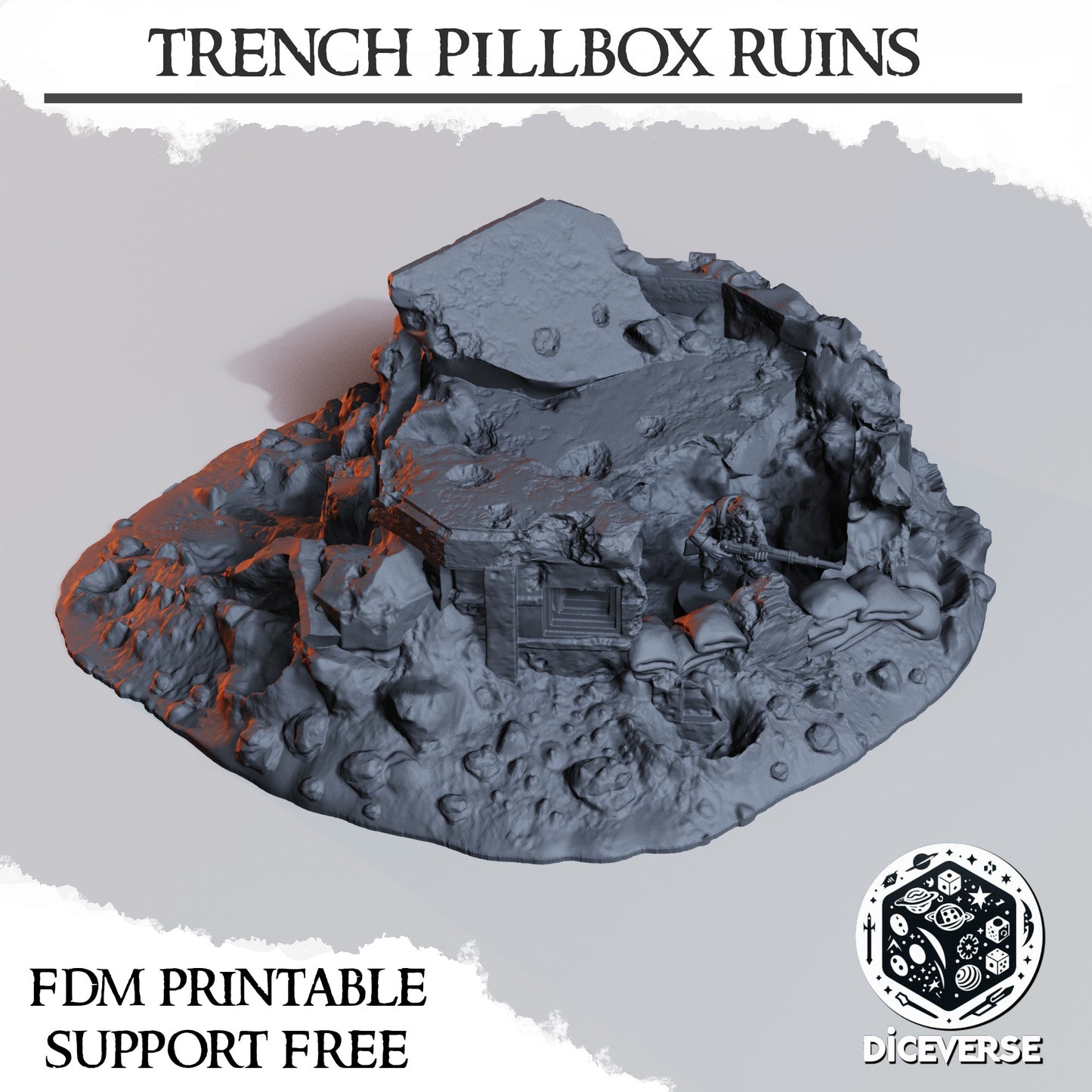 Trench Terrain: Pillbox Ruins - Diceverse
