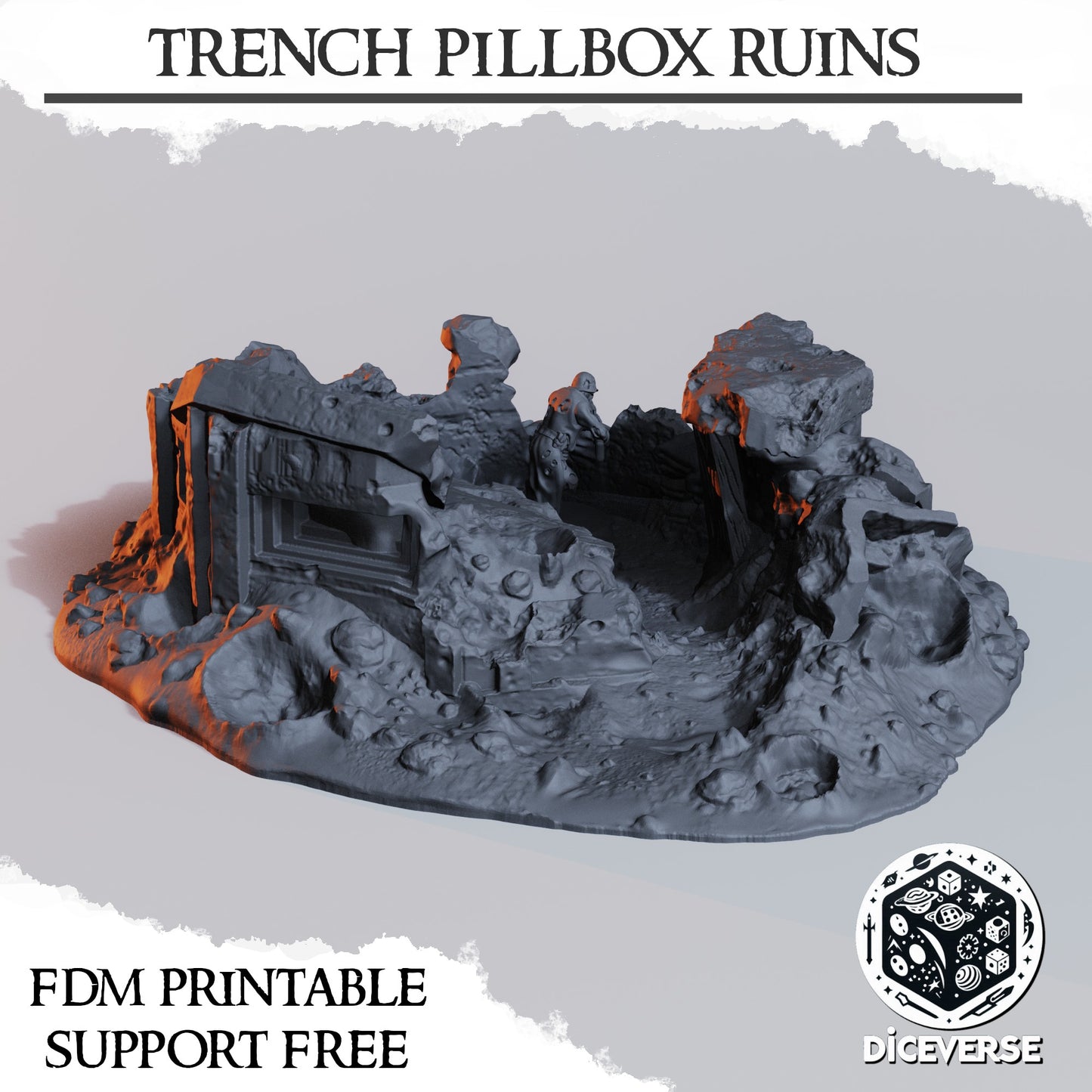 Trench Terrain: Pillbox Ruins - Diceverse