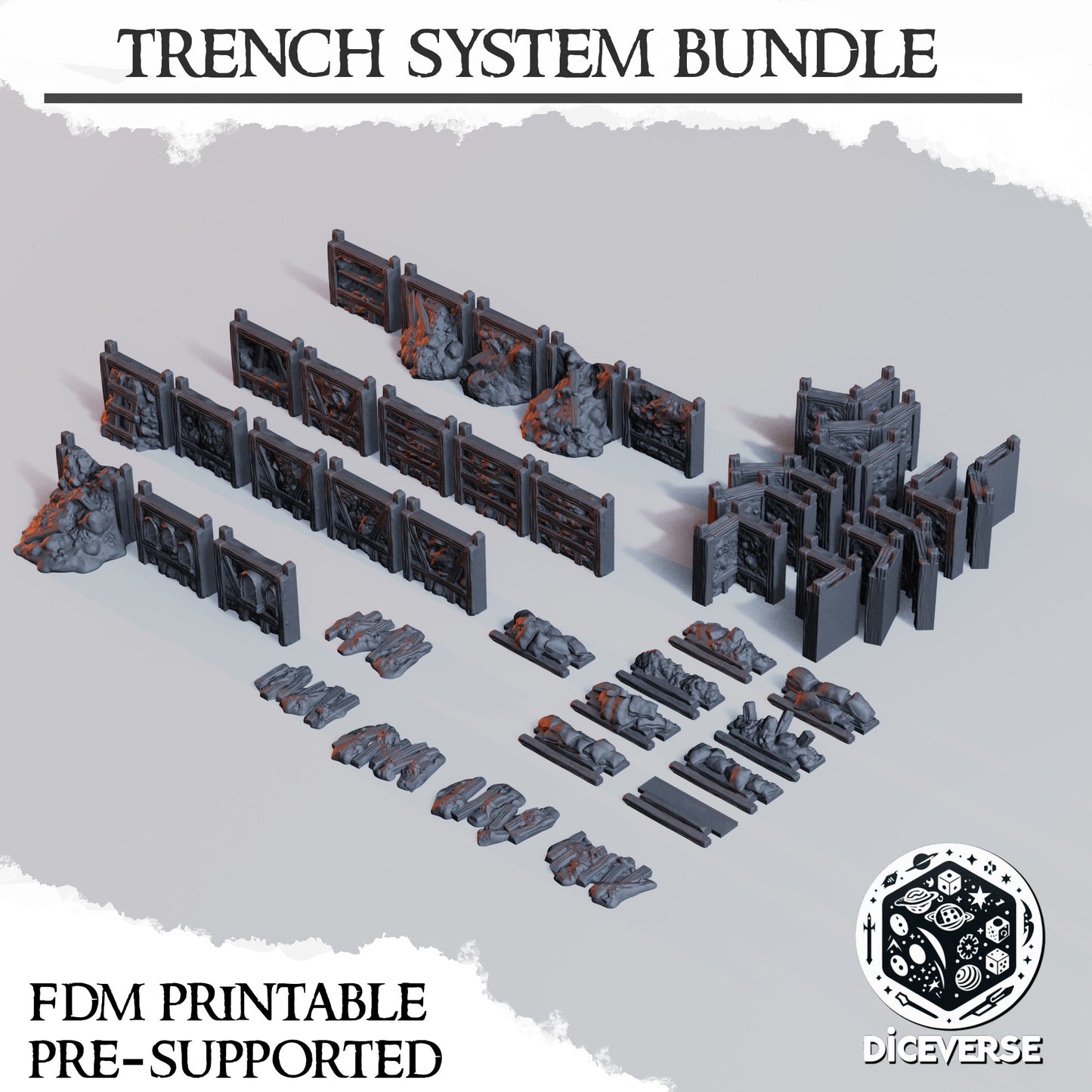 Trench Terrain: Trench System Bundle - Diceverse