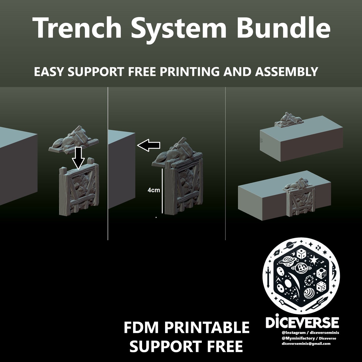 Trench Terrain: Trench System Bundle - Diceverse