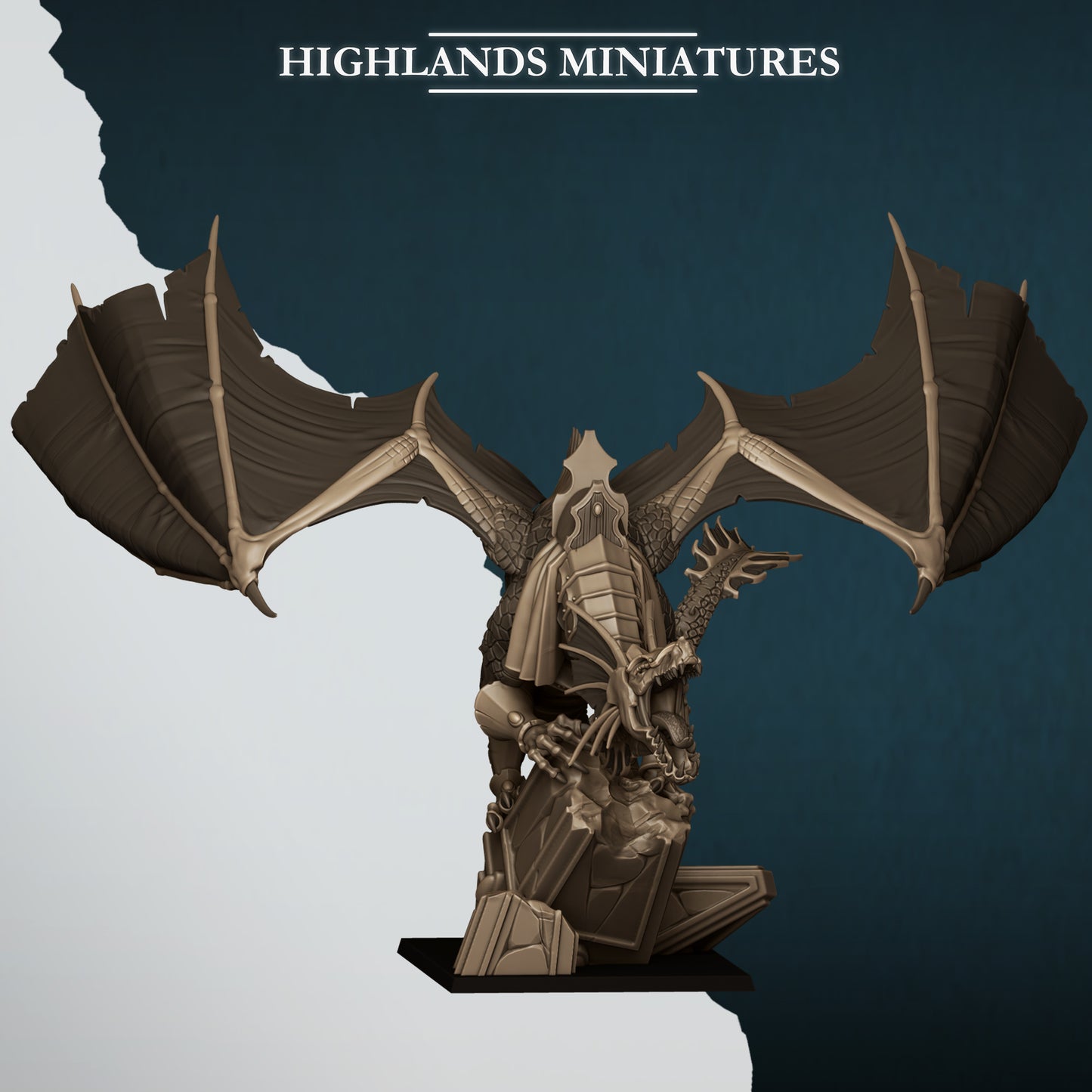 Aegean Elf Prince on Dragon  - Highlands Miniatures