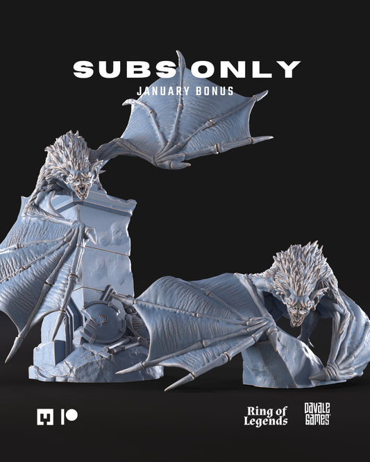 2x Giant Bats - Ring of Legends - Davale Games