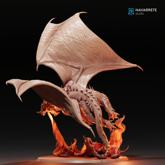 Cave Dragon Breathing Fire (Pose 2) - Navarrete Studio