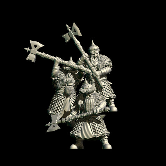 Eastern Dwarves with Two-Handed Weapons - KzK Minis
