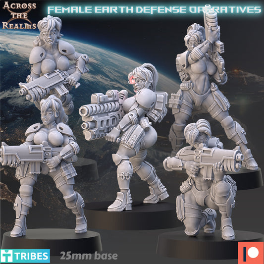 Female Earth Defense Force Operatives - Across the Realms