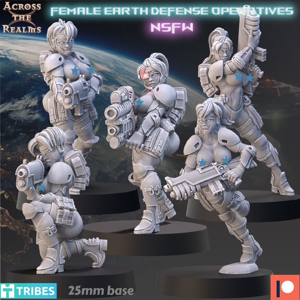 Female Earth Defense Force Operatives - Across the Realms