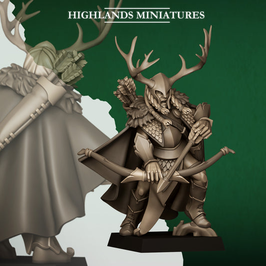 Feral Elf Highborn with Bow - Feral Elves - Highlands Miniatures