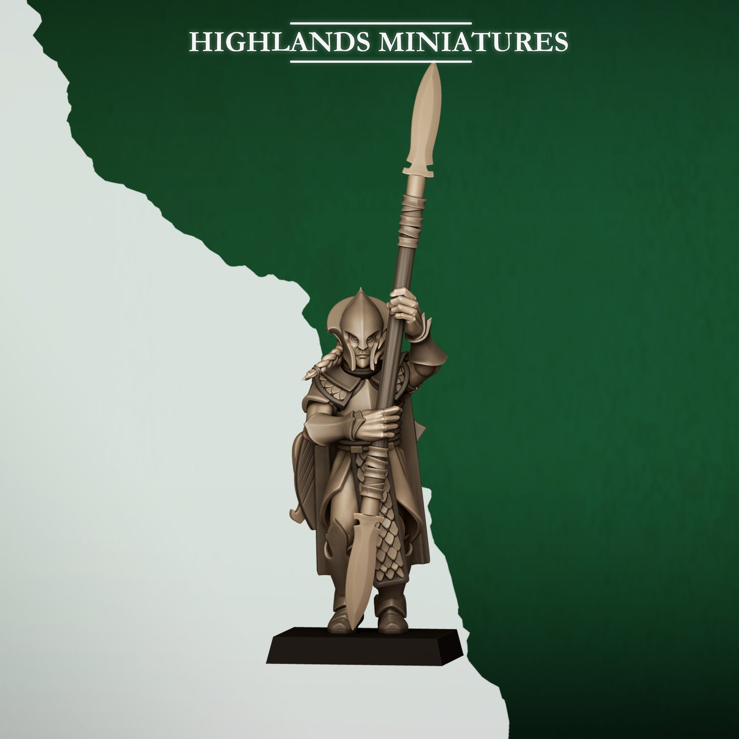 Feral Elf Spearmen - Feral Elves - Highlands Miniatures