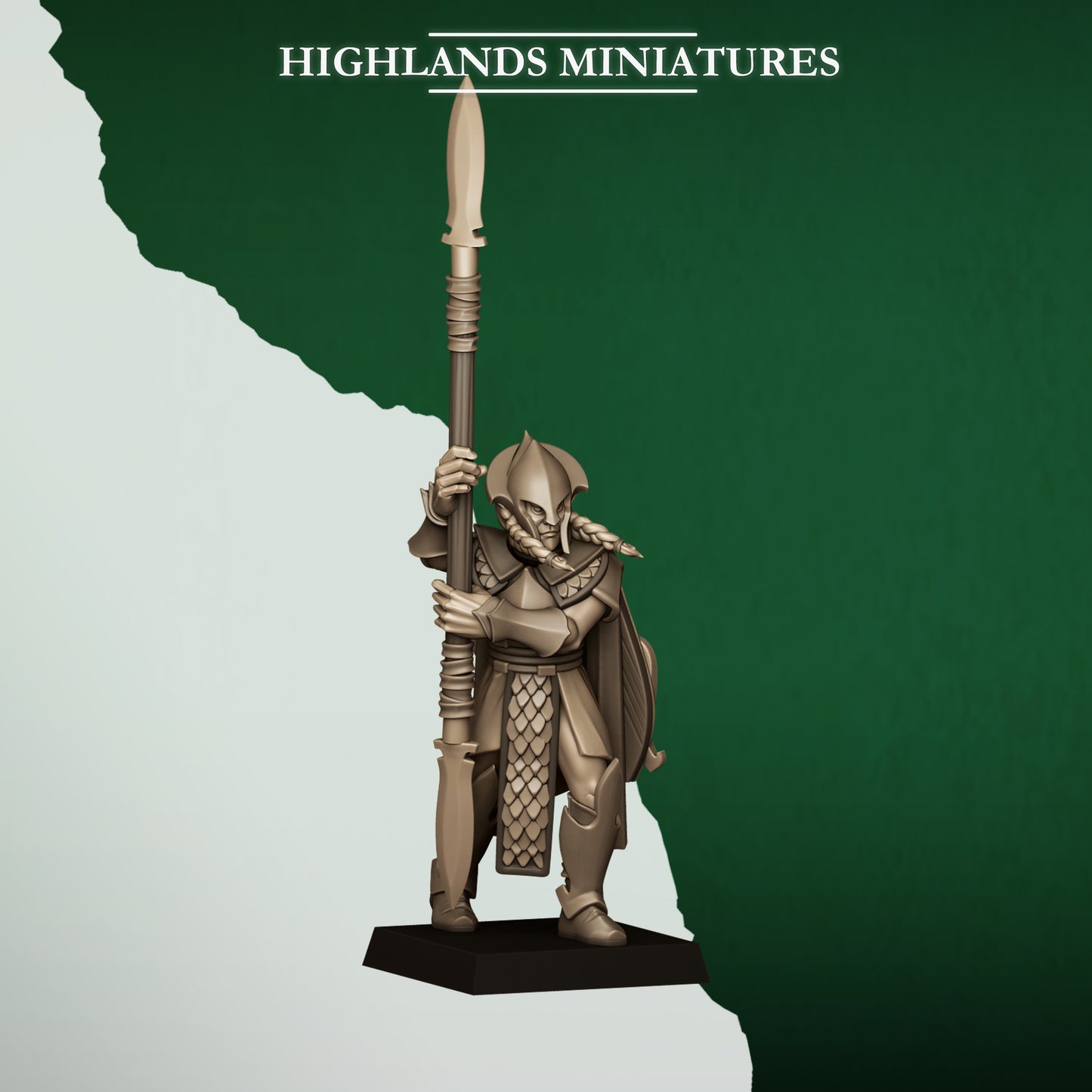 Feral Elf Spearmen - Feral Elves - Highlands Miniatures
