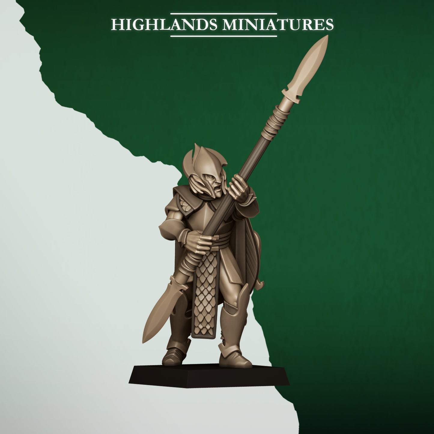 Feral Elf Spearmen - Feral Elves - Highlands Miniatures