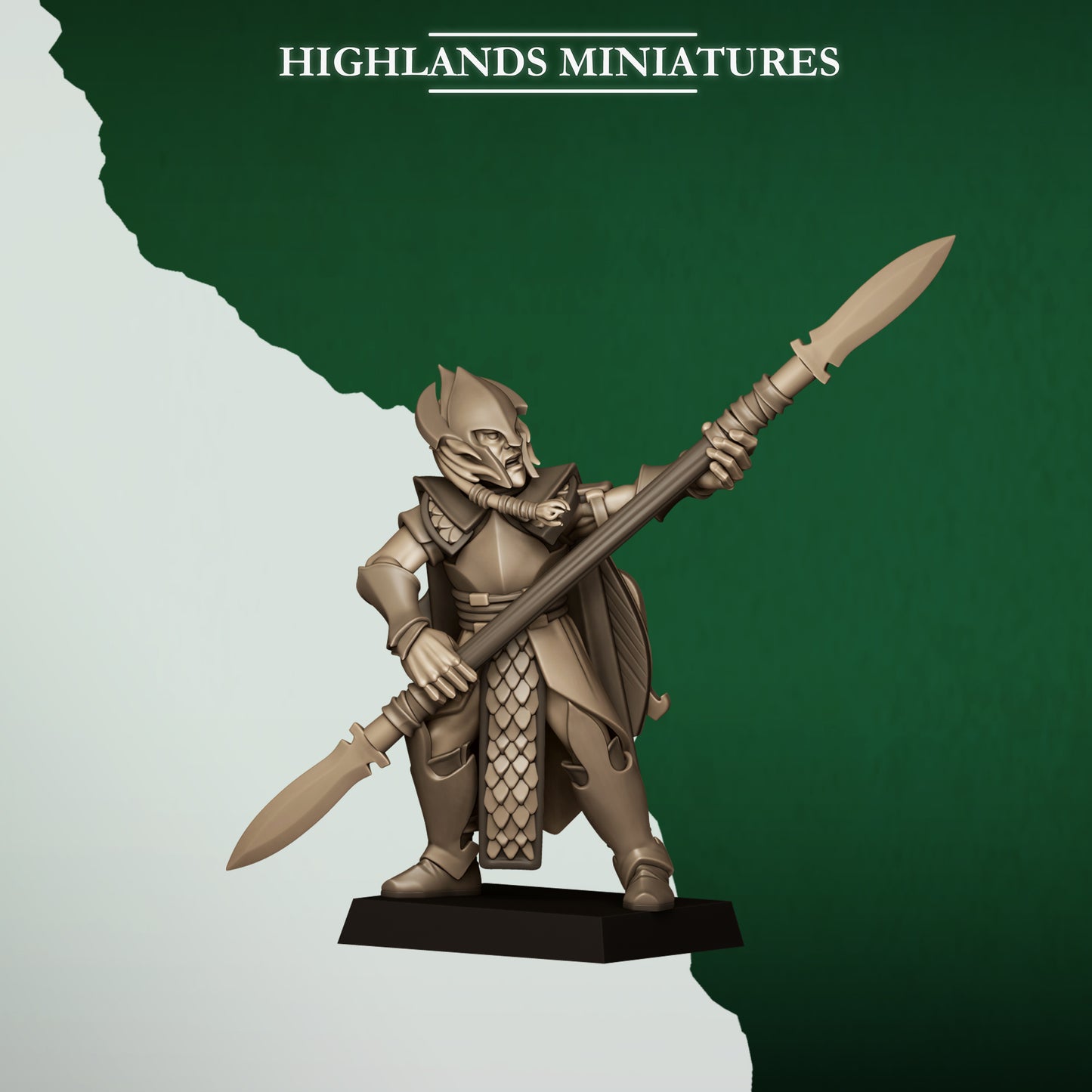 Feral Elf Spearmen - Feral Elves - Highlands Miniatures