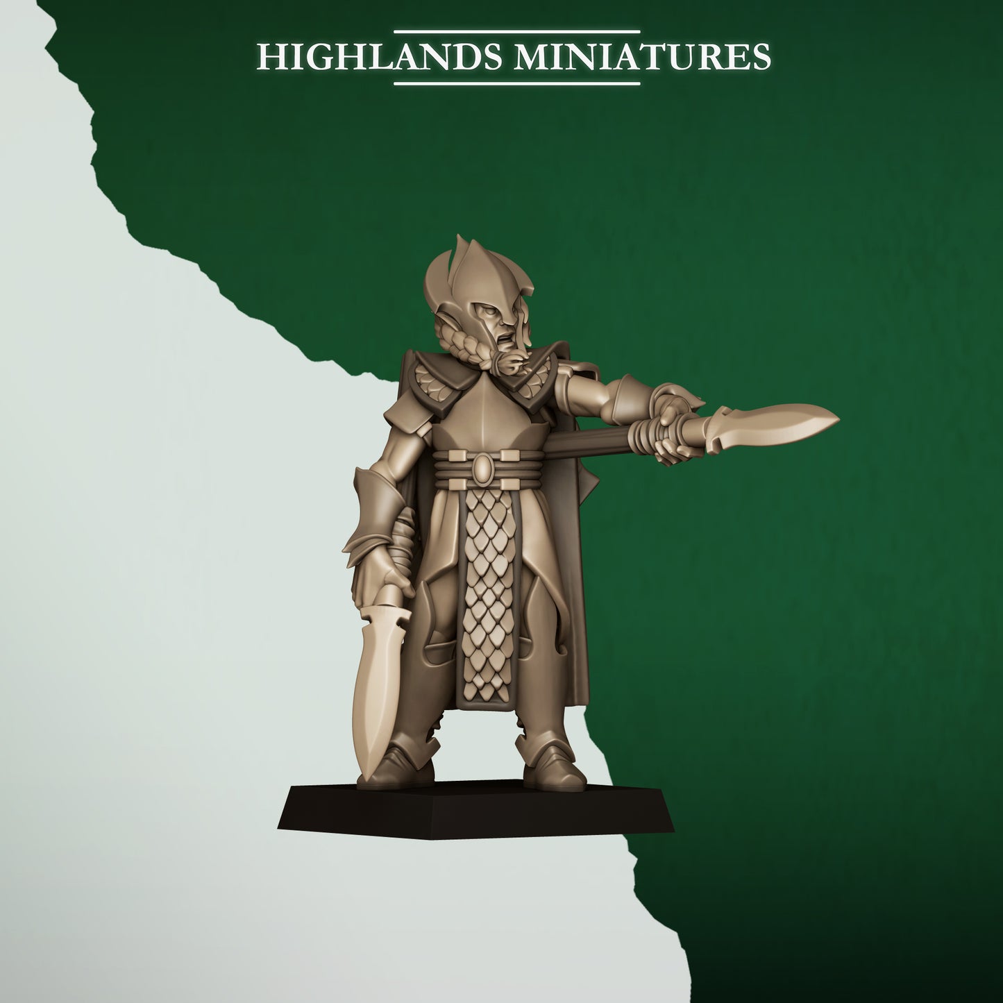Feral Elf Spearmen - Feral Elves - Highlands Miniatures