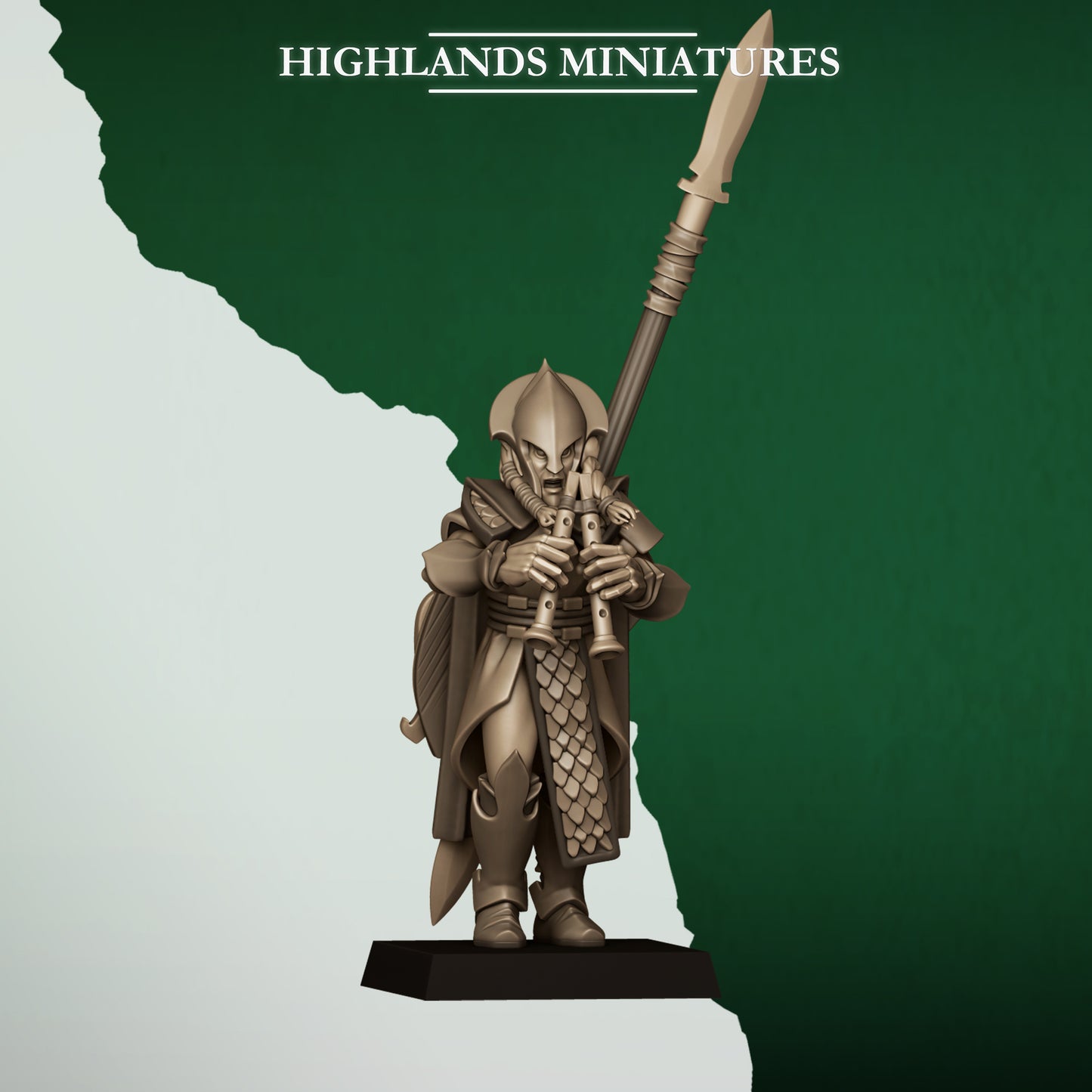 Feral Elf Spearmen - Feral Elves - Highlands Miniatures